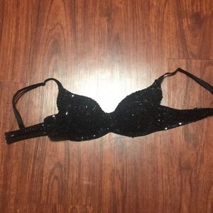 Black Sequin Bra Forever 21